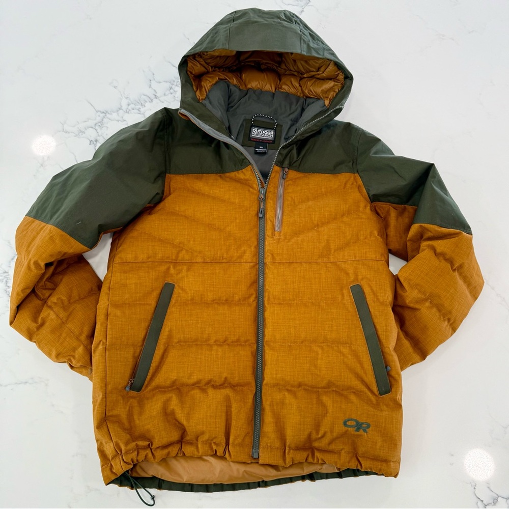 Outdoor Research Men’s Blacktail Down Jacket – Saddle Forest – Small (271420)